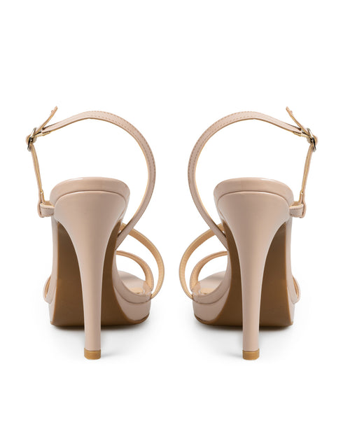 Zapatilla Nude Slingback Tira Cruzada 9145